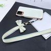 Schick Lässig Gestreift Schleife Mädchen Handy Lanyard Tragbarer Mini-Ventilator Kamera Schlüssel Nackenband Büro Arbeit Ausweishalter Seil