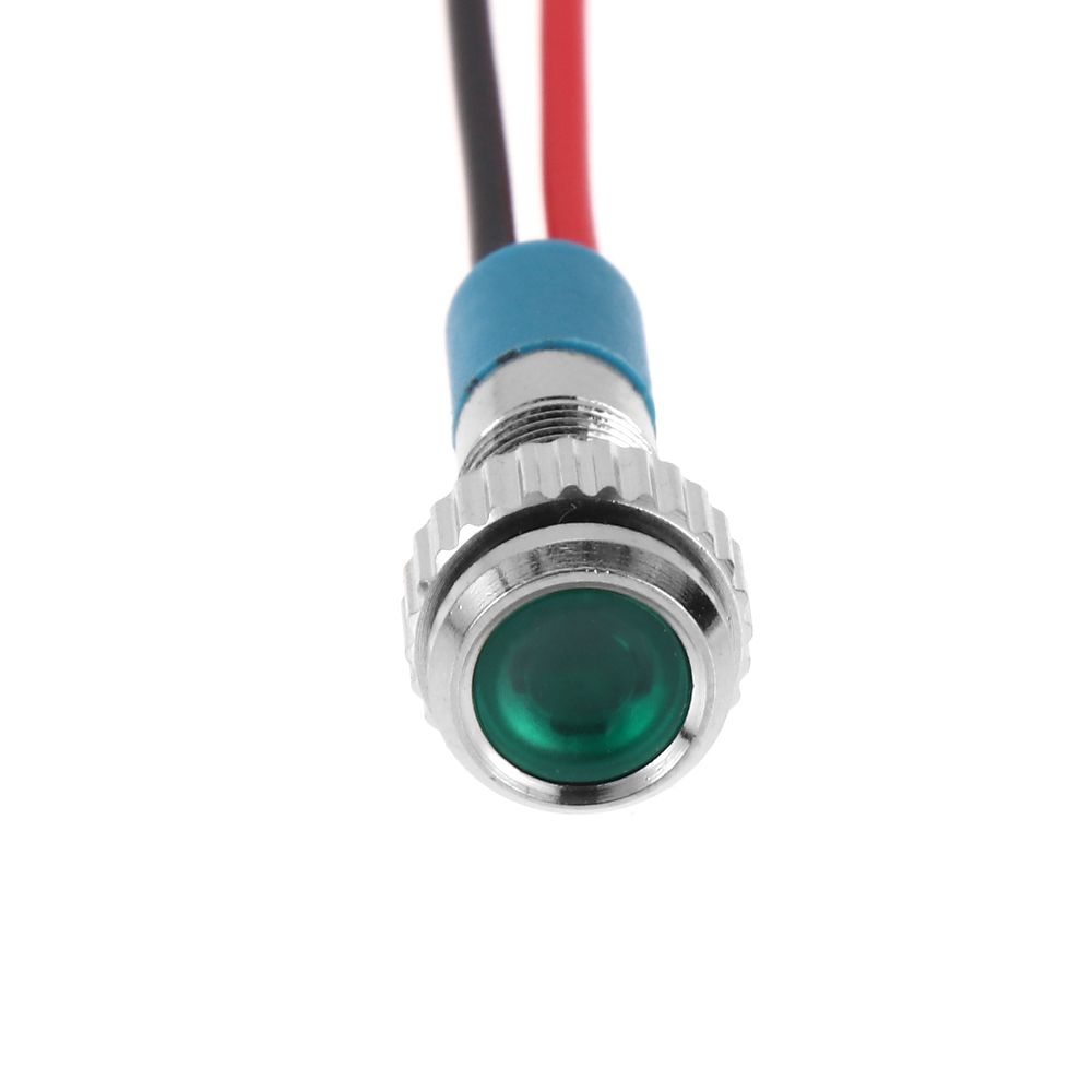 Red Yellow Blue Green White Signal Lamp 6mm LED Metal Indicator Light 3V 5V 6V 9V 12V 24V 220V