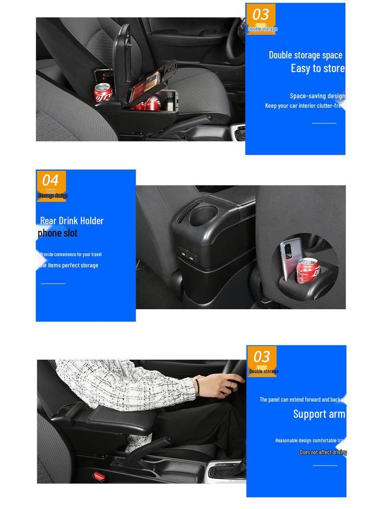 GAC Honda City Central Armrest Box: Interior Modification Accessory