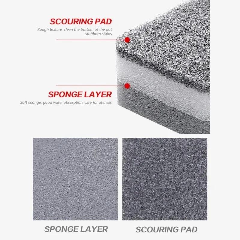 50/1pcs Cleaning Sponges Double-sided Reusable Kitchen Sponge Wipes Pan Pot Dishwashing Scouring Pads Brush Home Cleaning Tools