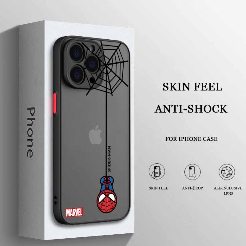 Spider-Man Uroczy Do iPhone 17 Air 16E 16 15 14 13 12 11 8 7 mini Pro Max Plus Matowy Półprzezroczysty Miękki Pokrowiec na Telefon