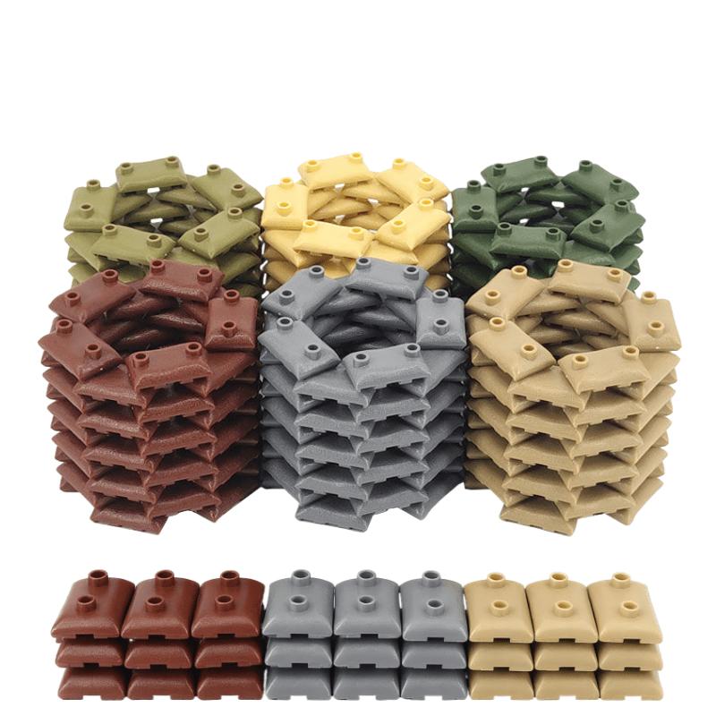 60pcs Sand Bag Bricks Building Blocks Set for Boys MOC Compatible Small Particles DIY Construction Toy Gift