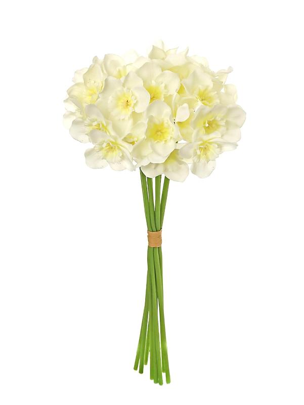Artificial Flower Narcissus Silk Bridal Bouquet Wedding Outdoor Garden Yard Festival Home Room Vase Dining Table Diy Gift Decora