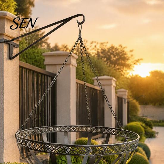 Adjustable Metal Bracket 4PCS Plant Hanger Bracket, Wall Mounted Vertical Hooks, Backyard Hanging Planter Strong Load-bearing Capacity Brackets