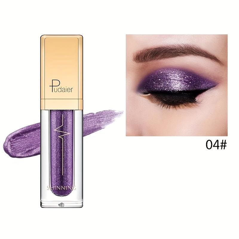 18 Colors Micro Glitter Liquid Eyeshadow, Brickstone Pearlescent Eyeshadow Liquid Waterproof Makeup Smokey Makeup Long Lasting Eyeshadow