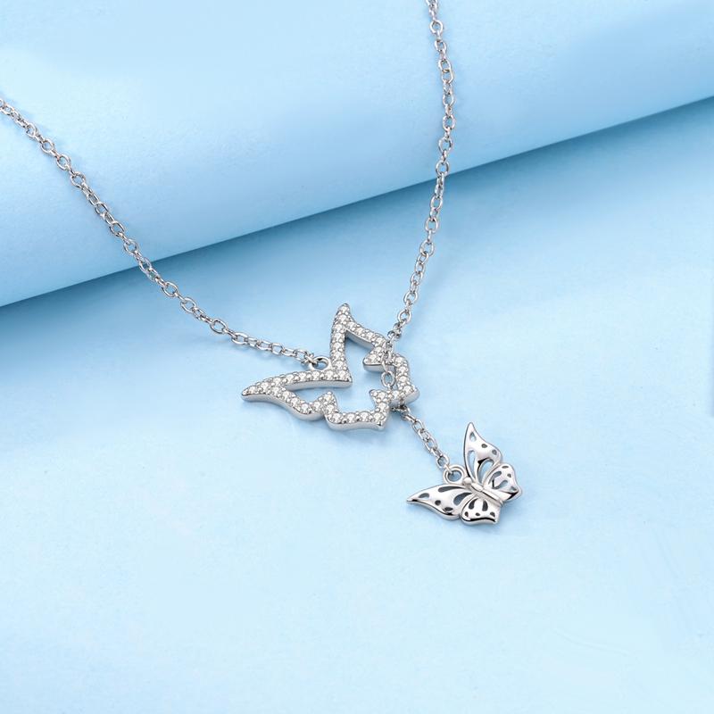 Collana Argento 925 Dreamcatcher Piastra Pittorica Collana Farfalla Adatta Charms Originali Gioielli Raffinati Fai da Te Moda Donna