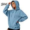 Soft Polyester Pullover Women Oversized Hoodie Cotton Blend Long Sleeve Sweatshirt Adjustable Drawstring Hoodie for Daily Wear And Front Pocket