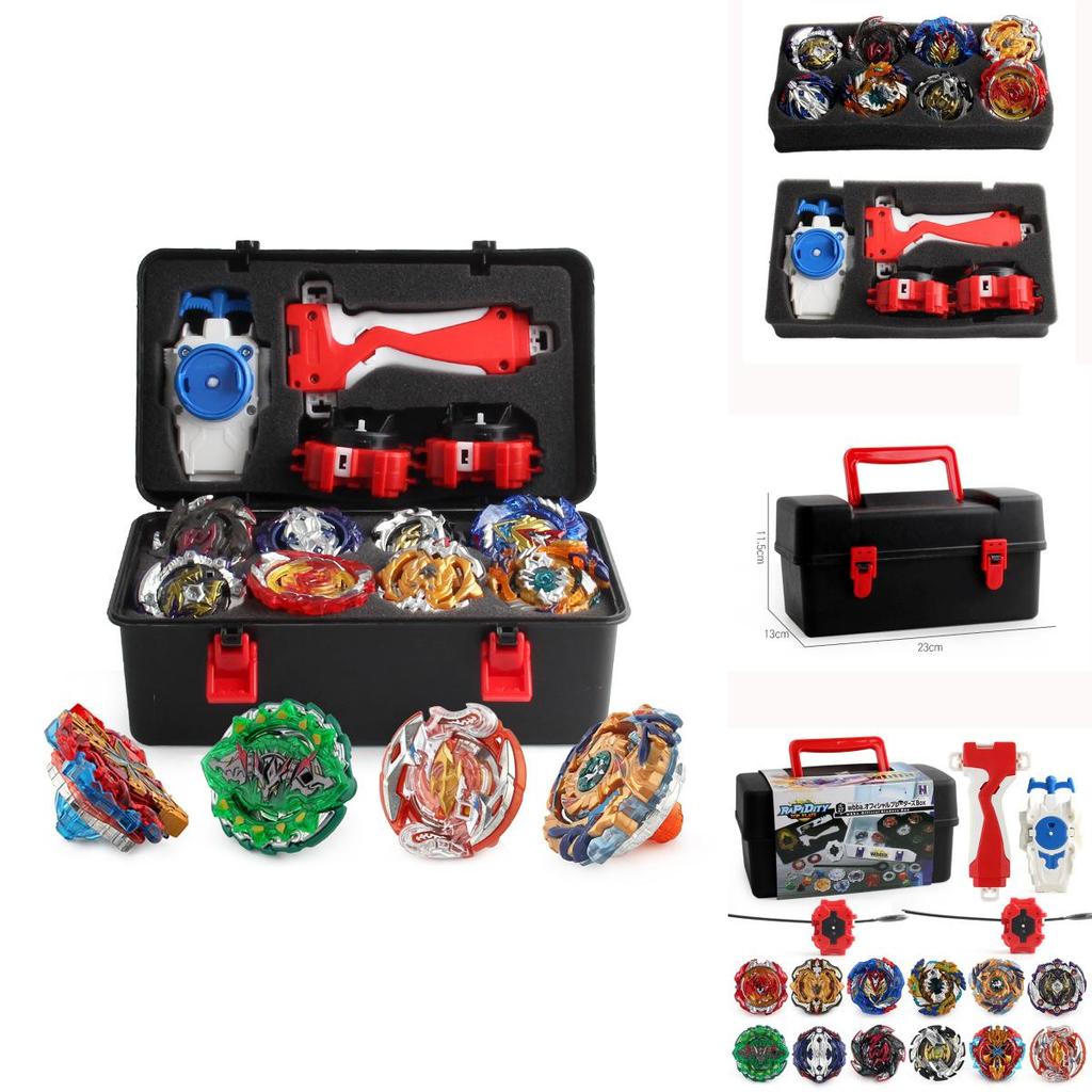 Premium Quality 12pcs Beyblade Set Portable Gyro B122 B125 B127 With Storage Case