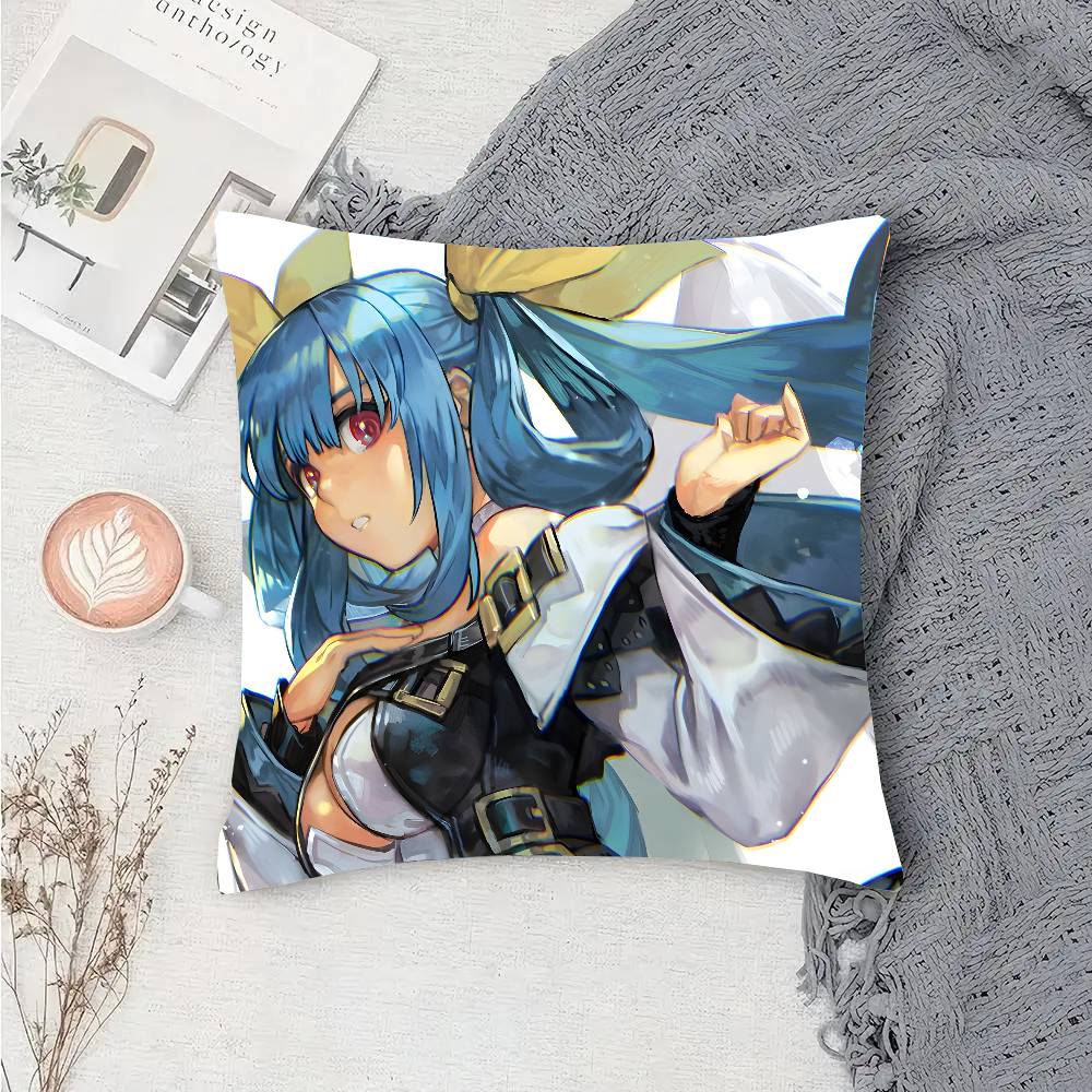 Queen Dizzy Fighting Game GGuilty Gear Pillow Case Fashion Square Pillowcase Bedroom Sofa Room Ins Decoration Leisure