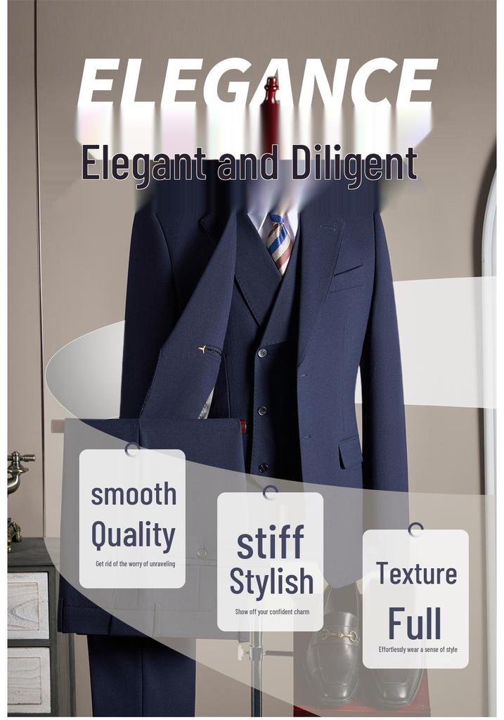 Luxury Men's Custom Suit Set - Tencel Cotton Wool Blend, Fine Twill Fabric, Business Formal Wear.