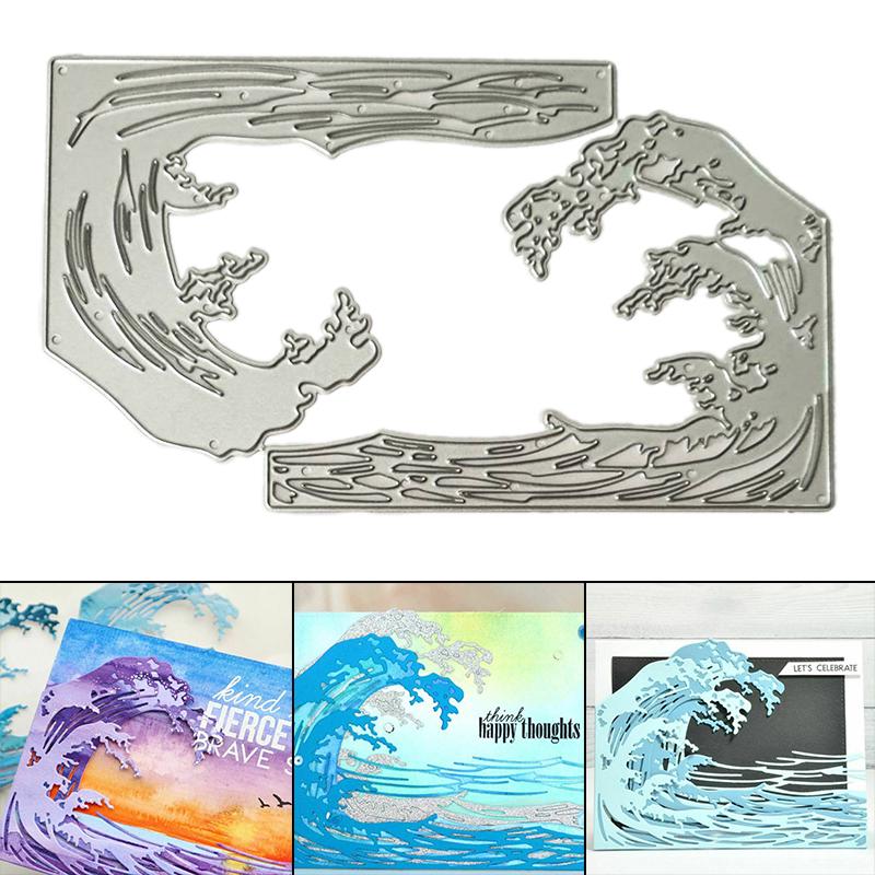 

Dagu New Sea Wave Cutting Dies Трафарет DIY Скрапбукинг Тиснение Бумажные Карты Ремесло