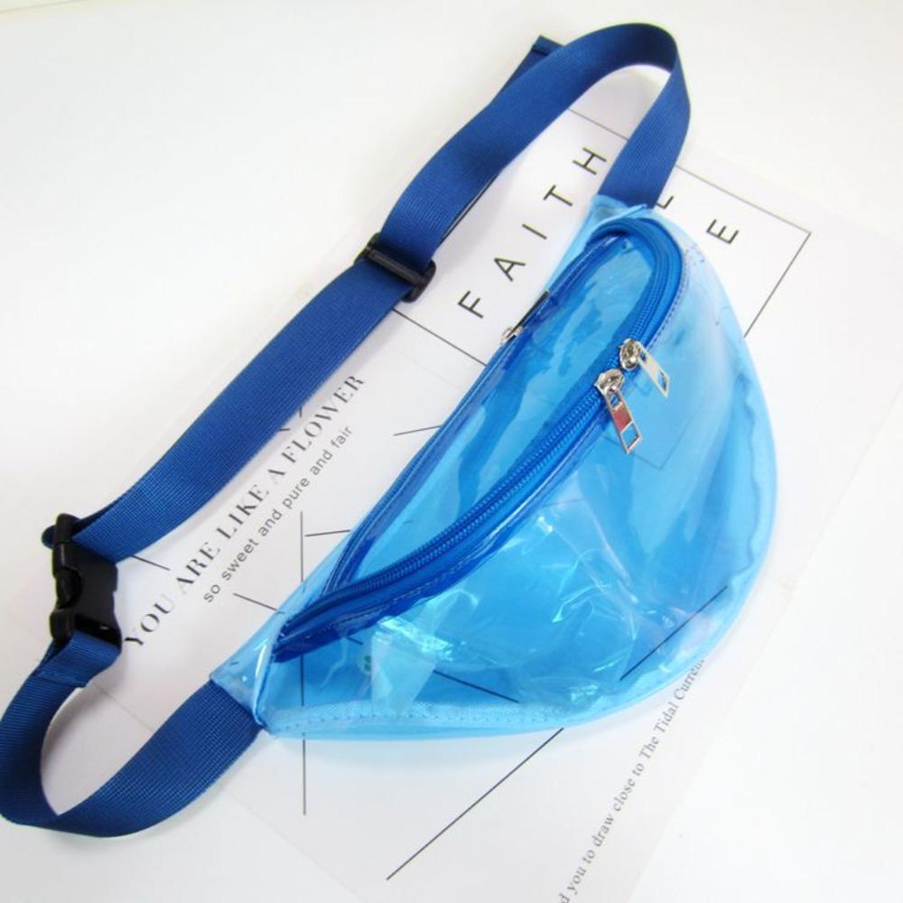 Lightweight Transparent Waist Packs Large Capacity PVC Fanny Pack Clear Chest Bag Cycling Bag