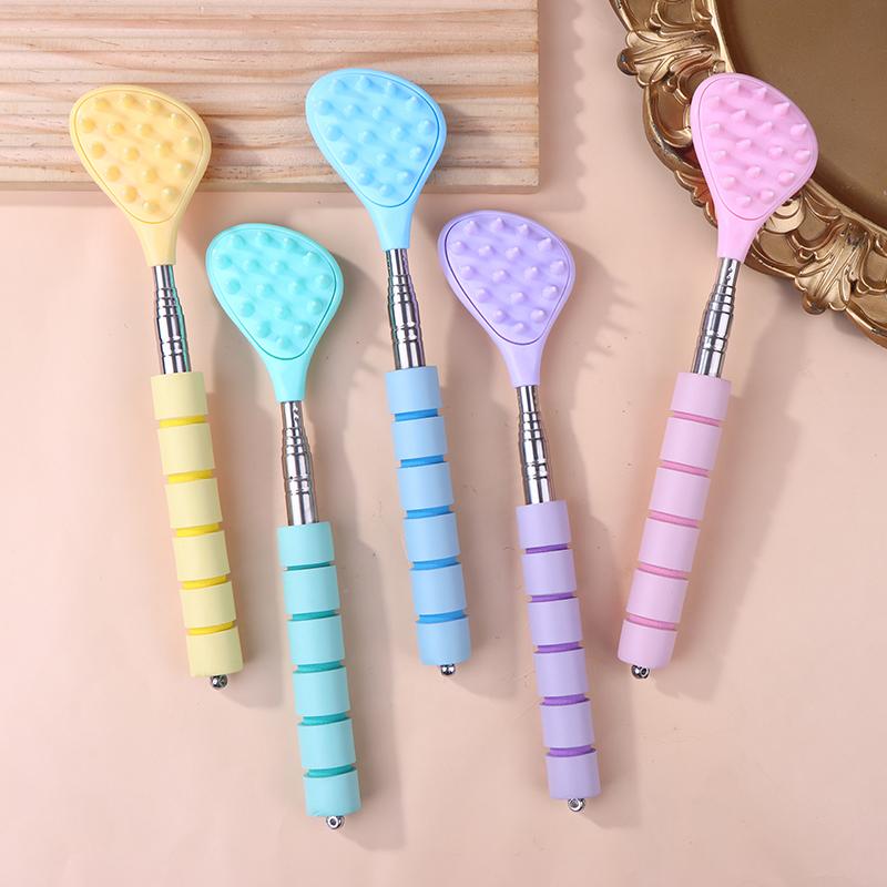 Extendable Cactus Back Scratcher With 2 Size Spikes Retractable One-Hand Itch Stick For Men & Women Portable Point Massage Stick