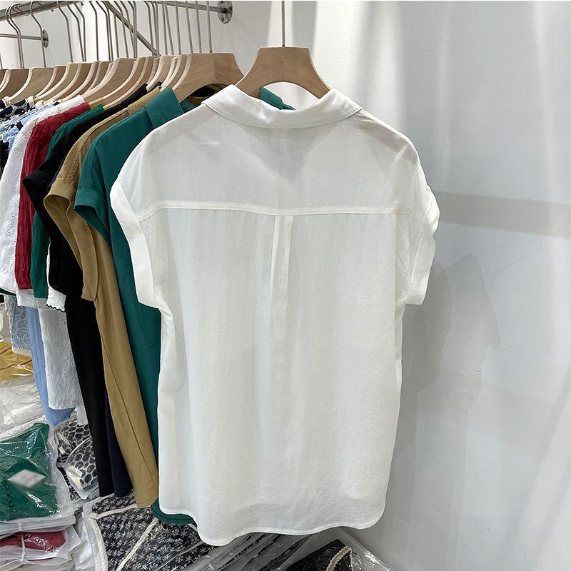 Dámské letní tričko s krátkým rukávem, tenké, designové, nové, ležérní, volný šifonový top