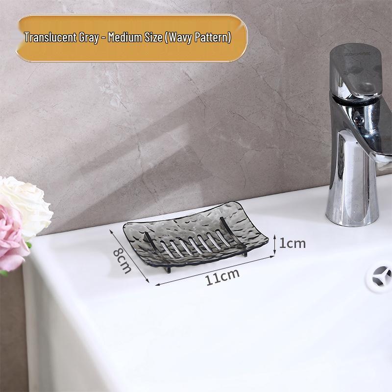 Glacier Pattern Soap Holder - Punch-Free Bathroom Dish for Dormitory Countertop