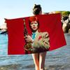 Rétro Chanteur de Rock D-David B-Bowie Populaire Grandes Serviettes de Plage en Microfibre Serviette Sable Serviettes de Plage Serviette de Piscine pour Voyage Natation Piscine