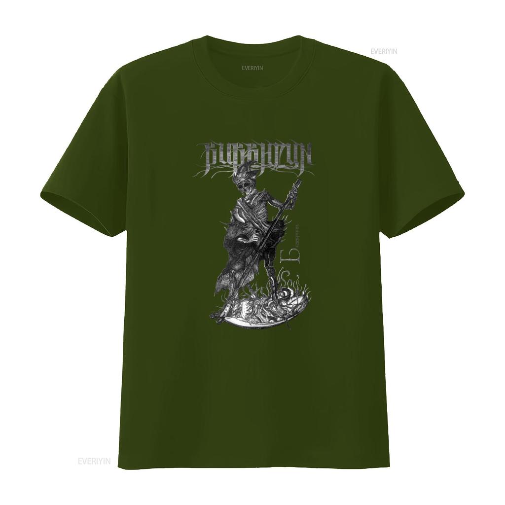 Burshtyn Bezvirnyk Dub Buk Nokturnal Mortum Ulvegr Stryvigor Drudkh Kroda Kzohh Print T Shirt for Unisex Gothic Skeleton Design