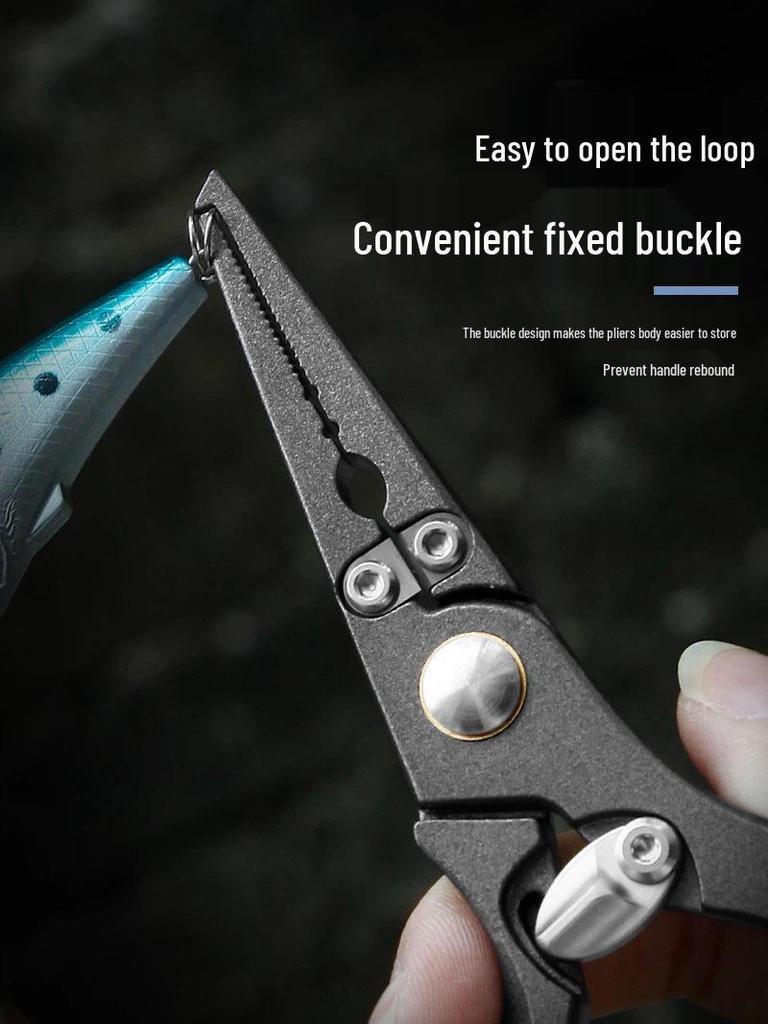 Stainless Steel Multifunctional Fishing Pliers & Hook Remover with Fish Gripper