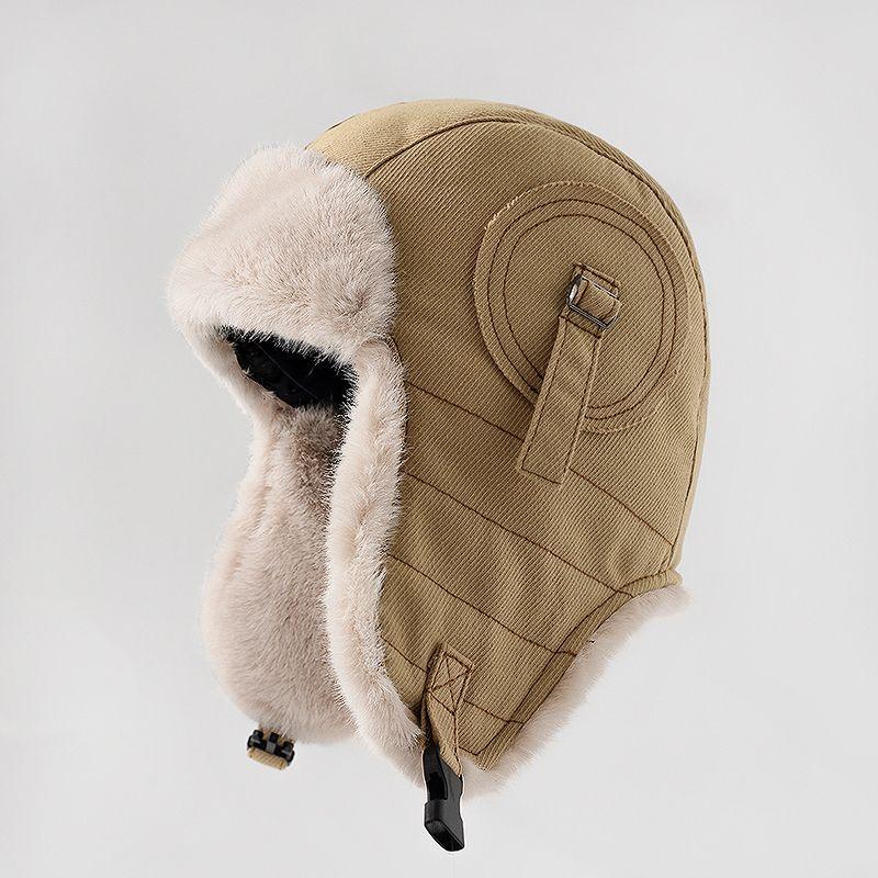 Winter Thickened Northeast Lei Feng Hat Male Pilot Hat Wind Cold Ear Protector Hat Winter Couple Cycling Warm Men and Women