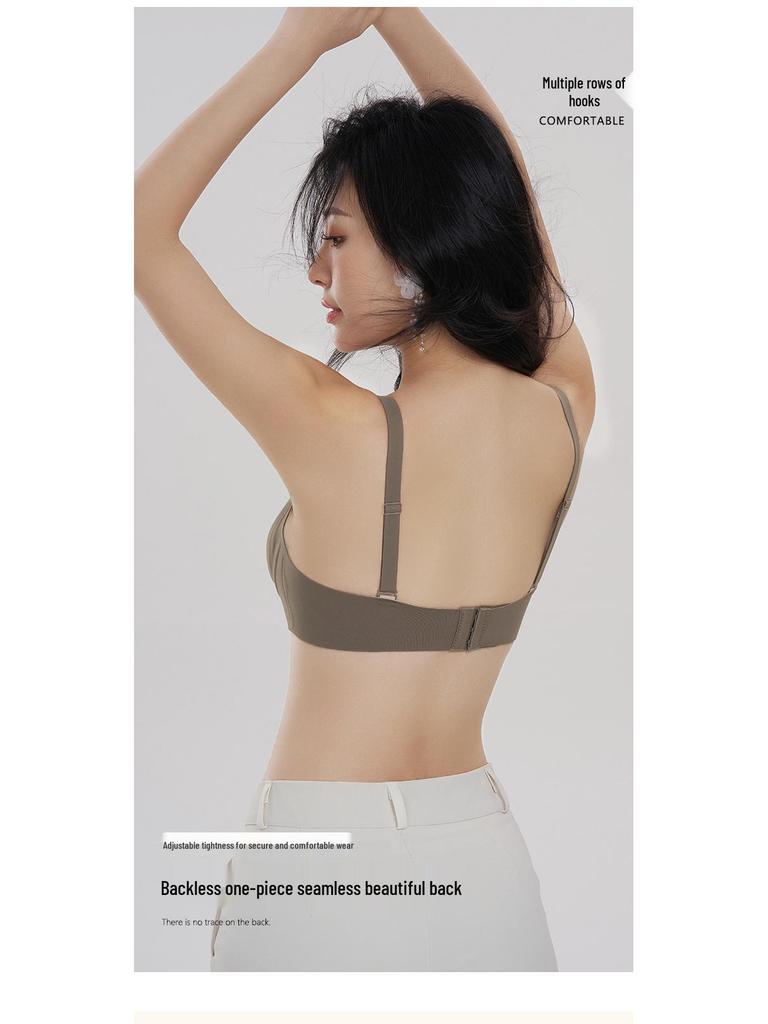 Smooth Seamless Strappy Push-Up Bra: Wirefree Support for Small Chests