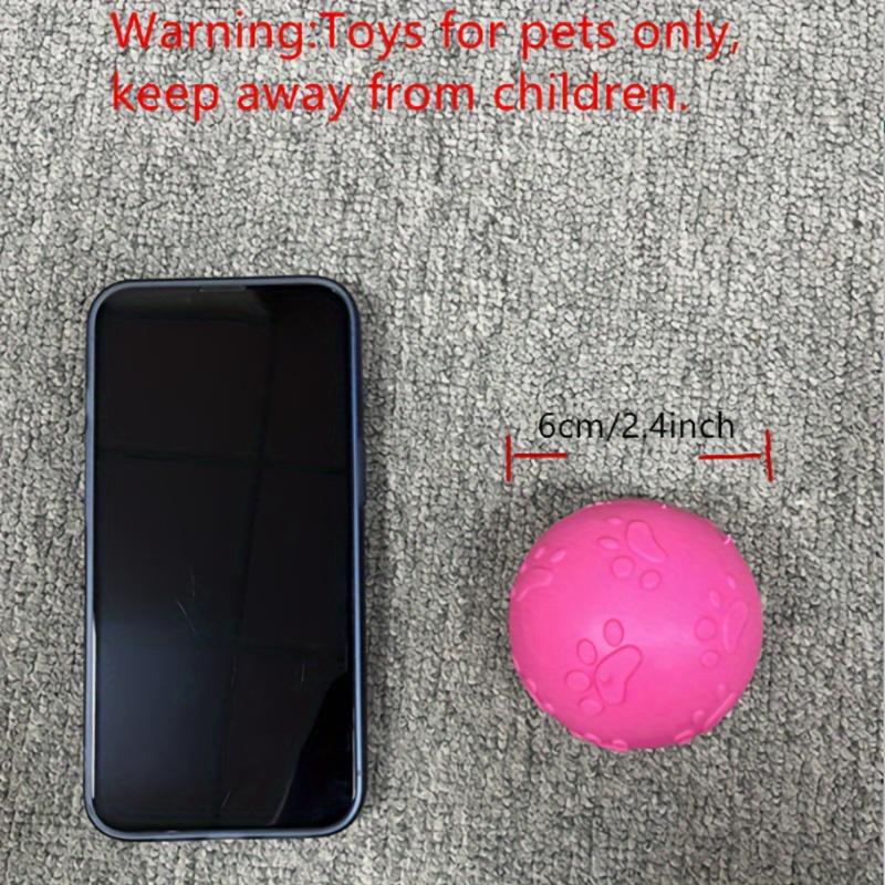 Quietschender Gummi-Hundespielzeugball Cartoon Pfotenabdruck Design Kleine Rassen Langlebiges Kauspielzeug Zahngesundheit Haustier Spielzeug Interaktives Hundespielzeug