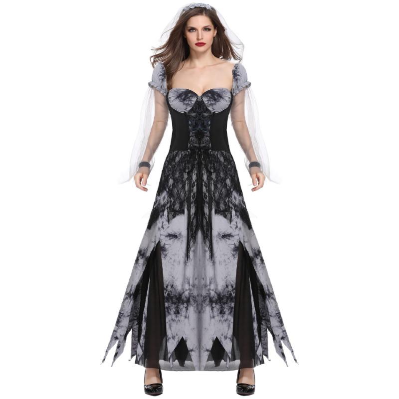 Halloween Costume Adult, Zombie Ghost Bride Suit Vampire Costume Stage Performance Costume