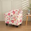 Floral Prints Single Armchair Cover Relax Spandex Single Seater Tub Club Couch Slipcover For Living Room Sofa Protector Covers