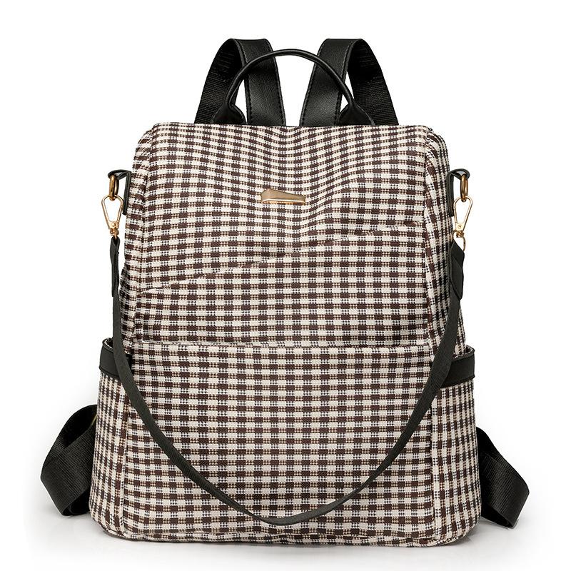 

Рюкзак с принтом гусиные лапки Женский легкий рюкзак большой вместимости для пригородных поездок