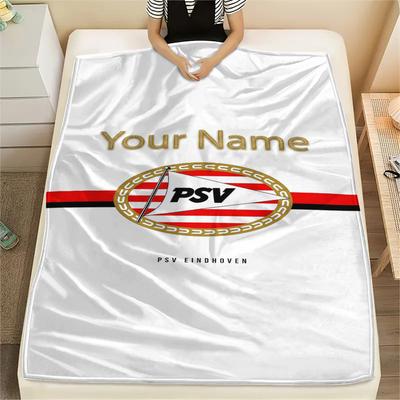 1PC Custom Name PHEilips Sport Vereniging Patterned Flannel Blanket for Home Decor Warmth and Comfort Gifts Holiday Present -HE174