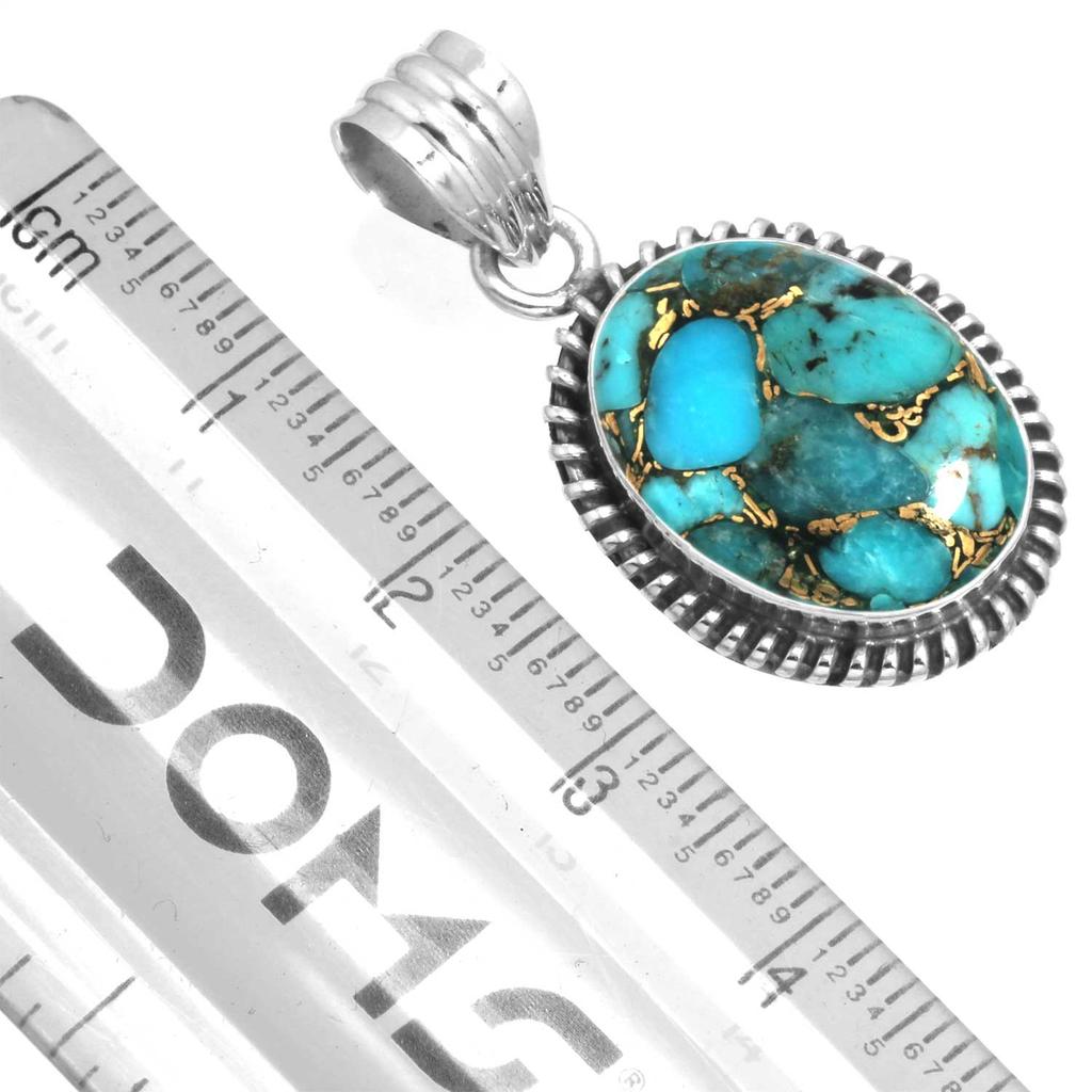 925 Sterling Silver Pendant Women Gemstone Handmade Jewelry Valentine's Day Gift Blue Green Purple Copper Turquoise Pearl Lapis Mother Of Pearl