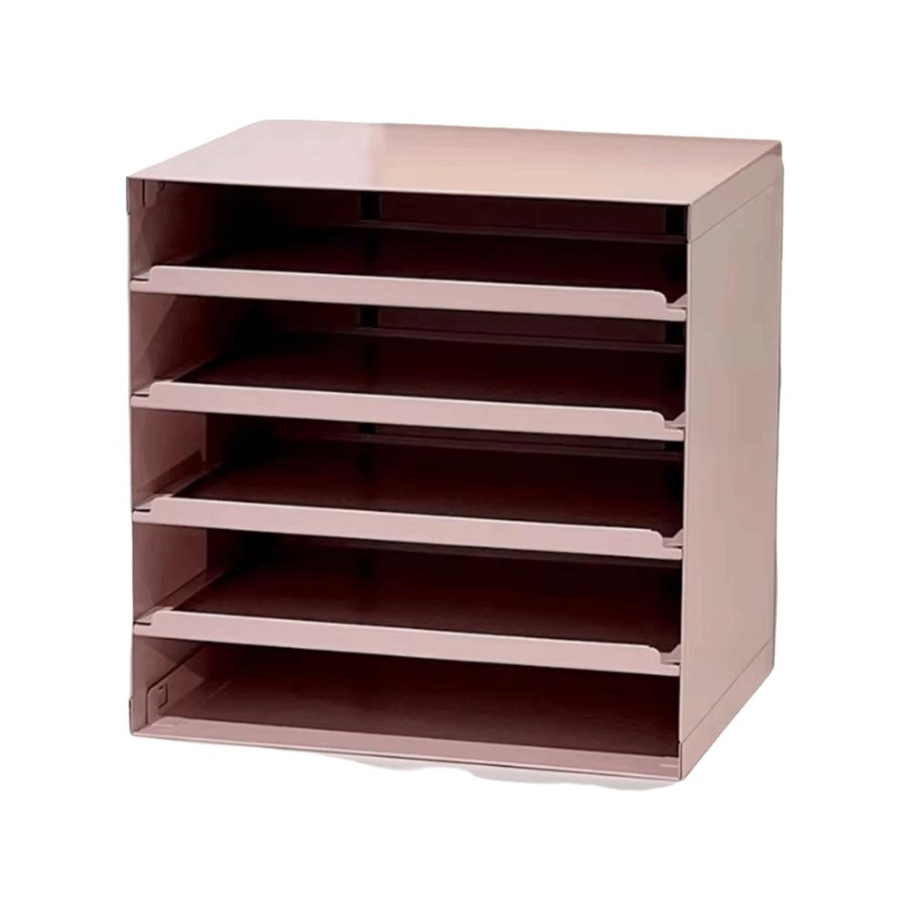 With Drawer Desk Organizer Web Cream Wind Letter Tray Pencil Holder Multi-functional Pull-out File Cabinet College Office розовый