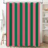 Green Pink Stripe Shower Curtain Waterproof Bath Rug Decoration Bathroom Accessory Home Decor Fabric Shower Panels XL Size (70x1