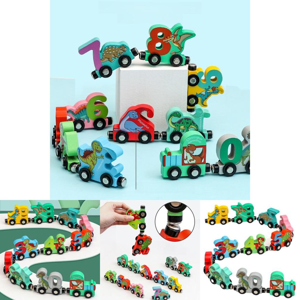 Magnetische Dinosaurier Zahlenzug Spielzeug für Kinder Lernen und Kognitive Entwicklung