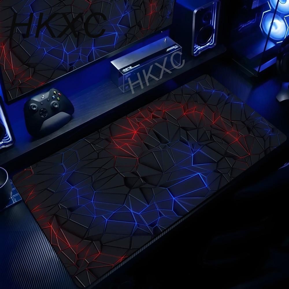 Creative Geometry Mouse Pad Block Pattern Mousepad Large Desk Mat Wear Resistant Cloth Anti Slip Rubber Universal Mouse Pads