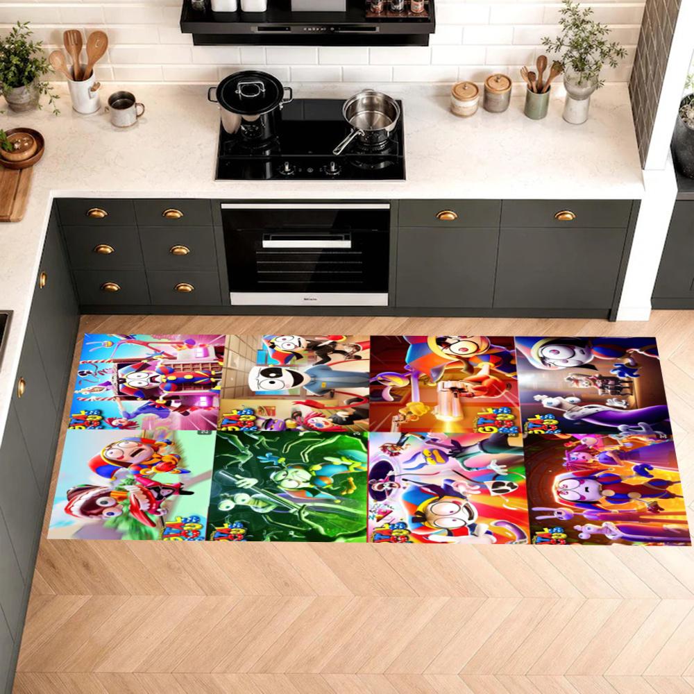 Digital Circus Nonslip Kitchen Mat Floor Carpet Rug For Indoors Outdoors Home Decor Room Supplies Spring Decor