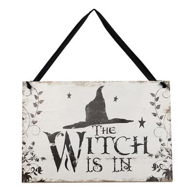 Halloween Hexe Holzschild Vintage Holz Hexe Hängeplakette für Halloween Party Dekorationen