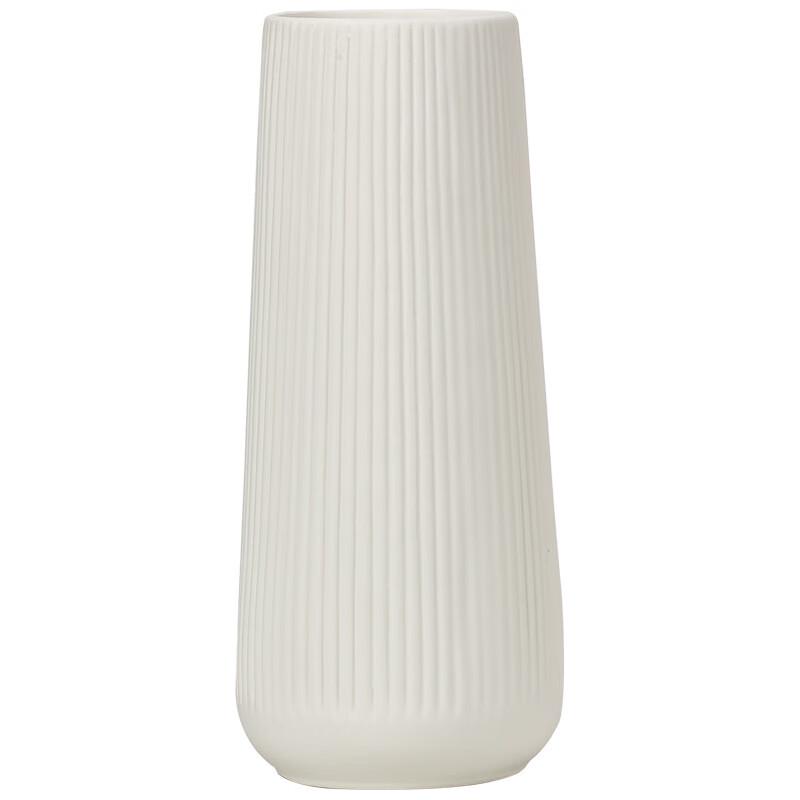 Nordic White Ceramic Illustrated Flower Vase