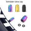 Titaniums Alloys Bike Tires Caps Air Dust Cover Road Bike Tires Valves Stem Caps Mountain Bike Air Valves Dust Caps