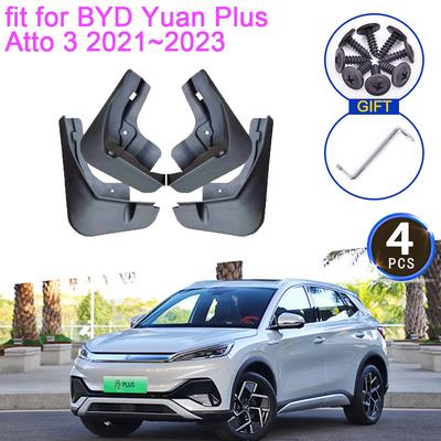 Mudguards for BYD Atto 3 Yuan Plus EV ~2023 Accessories 2022 Mud Flaps Anti-splash Guards Fender Front Rear Wheel Car