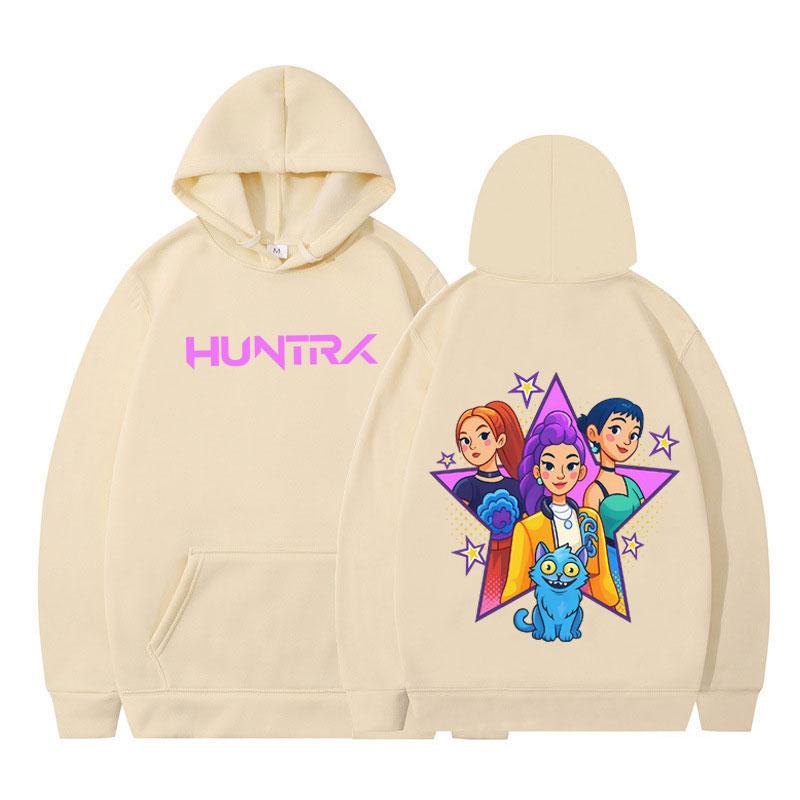 Kpop Demon Hunters Tiger Graphic Hoodies Men Women Hip-hop Fashion Sweatshirt Winter Thick Aesthetic Loose Oversized Tracksuit