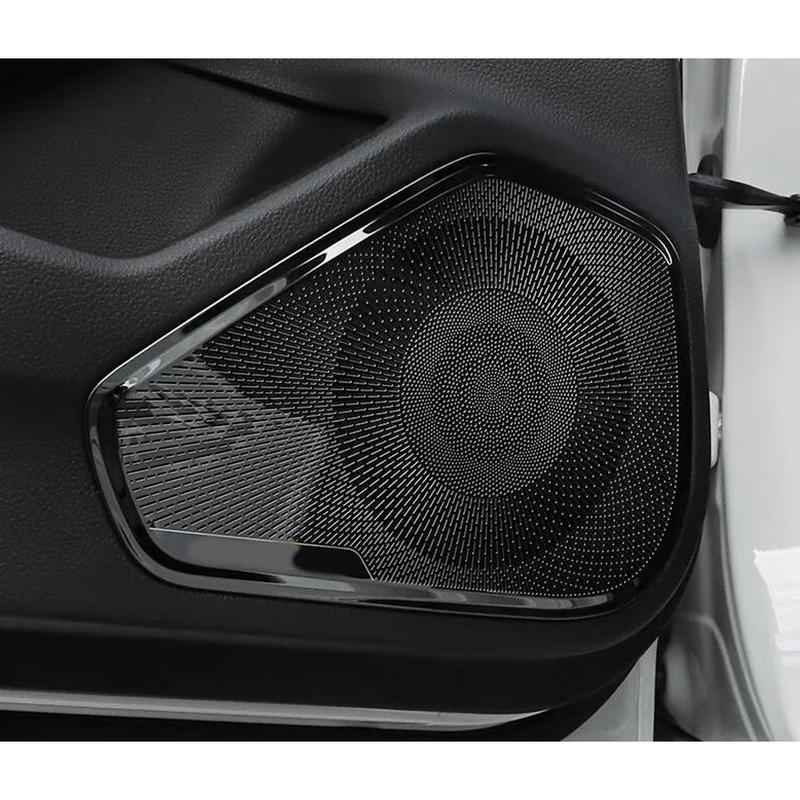 Car Inner Door Audio Speak Cover Stainless Steel Stereo Trim Accessories Cover Frame For Honda Civic 11th Gen   2024
