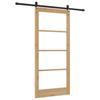 ORKDAL Sliding Door Natural and Black 93 x 202 cm