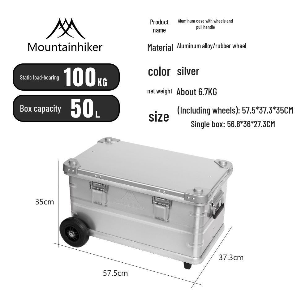 Mountain Guest Aluminum Alloy Camping Storage Box – Portable, Dustproof, Outdoor Protection for Food and Gear