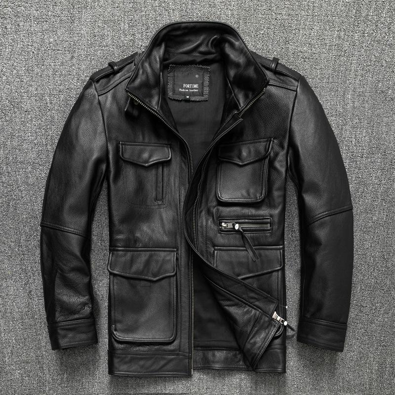 

Новая мужская куртка из ПУ кожи средней длины большого размера, осеннее пальто в стиле локомотива 5XL чёрный