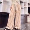 New Cotton and Silk Wide-leg Pants, Artificial Cotton Pajama Pants, Walking Pants, Loose and Casual, Can Be Worn Outside, Large Size Women's Thin 