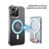 Transparent Magnetic For Magsafe Wallet Case For iPhone 17 16 15 14 13 Pro Max Cover For Samsung S24 S25 Ultra Slot Card Holder