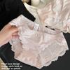 Women's New Summer Pure Petal Lace 10A Class Antibacterial Cotton Crotch Low Waisted Briefs