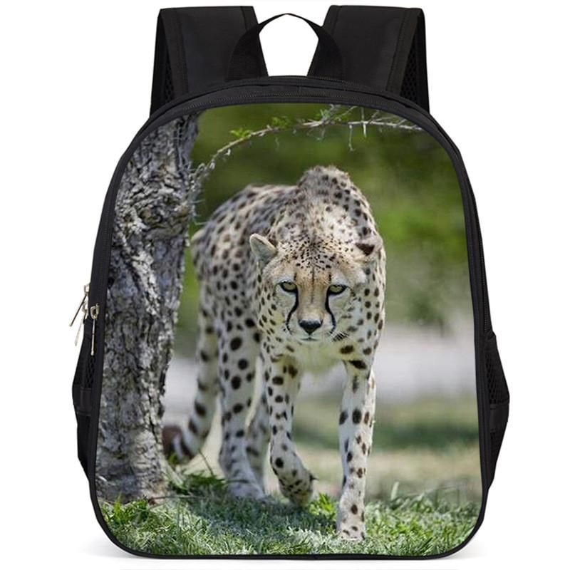 Spacious And Lightweight 15-inch 3d Leopard Backpack For School Kids