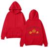 Unisex Zip-Up Hooded Sweatshirt With Print Design Casual Long Sleeve Pullover