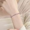 Rechteckiges rosa Armband für Damen, leichter Luxus, einfacher und eleganter Modeschmuck
